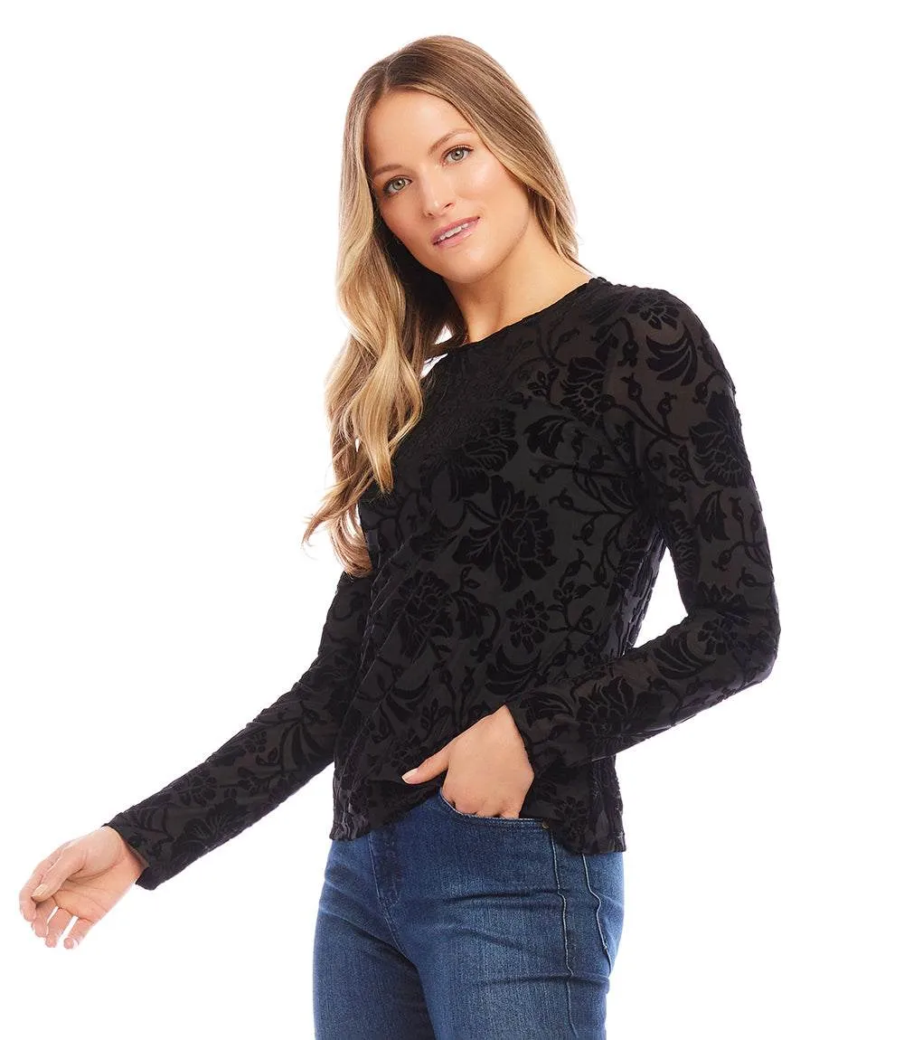 Velvet Burnout Top sold by Karen Kane product image thumbnail 4