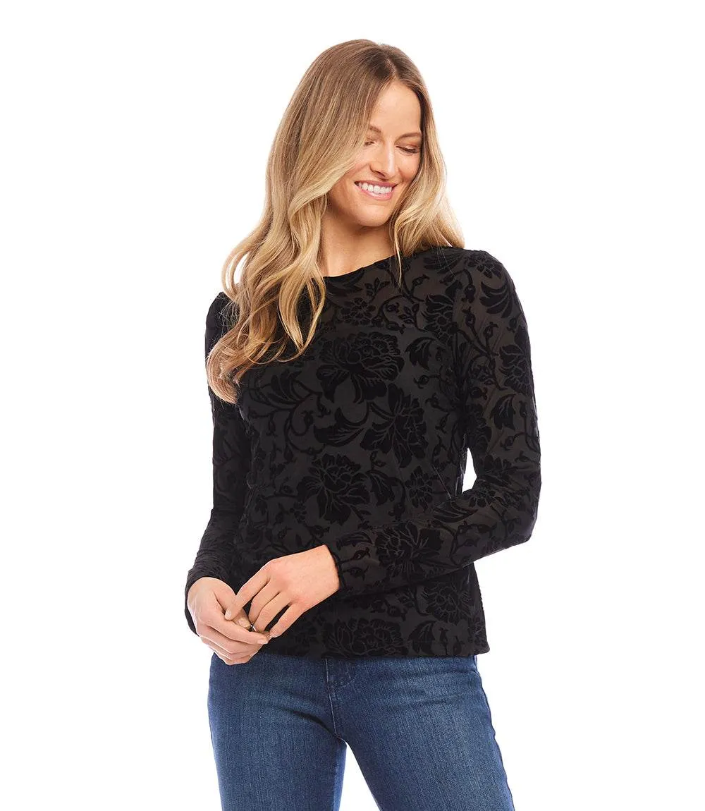 Velvet Burnout Top sold by Karen Kane product image thumbnail 3
