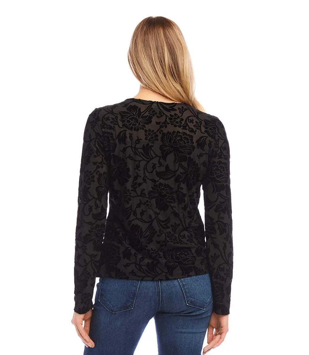 Velvet Burnout Top sold by Karen Kane product image thumbnail 5