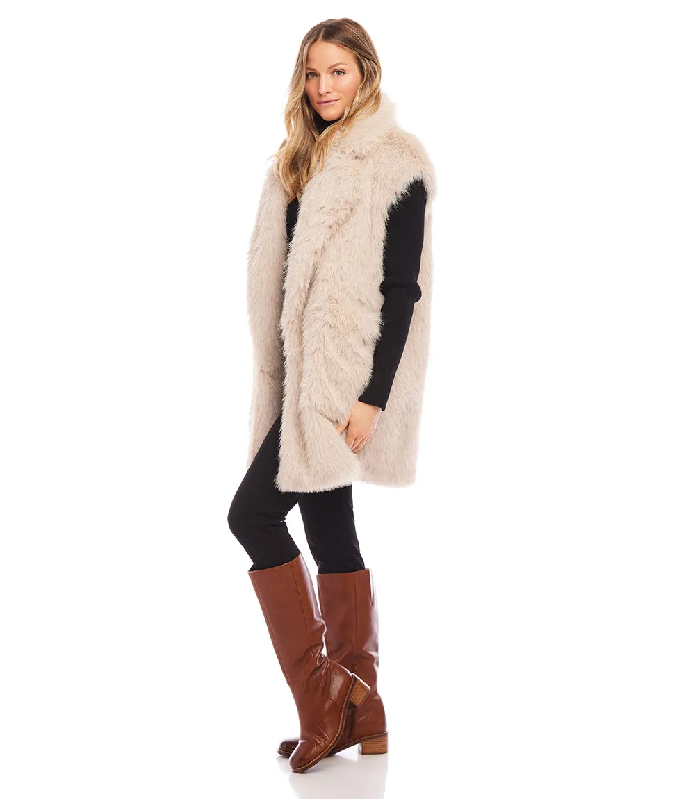 Faux Fur Vest sold by Karen Kane product image thumbnail 4