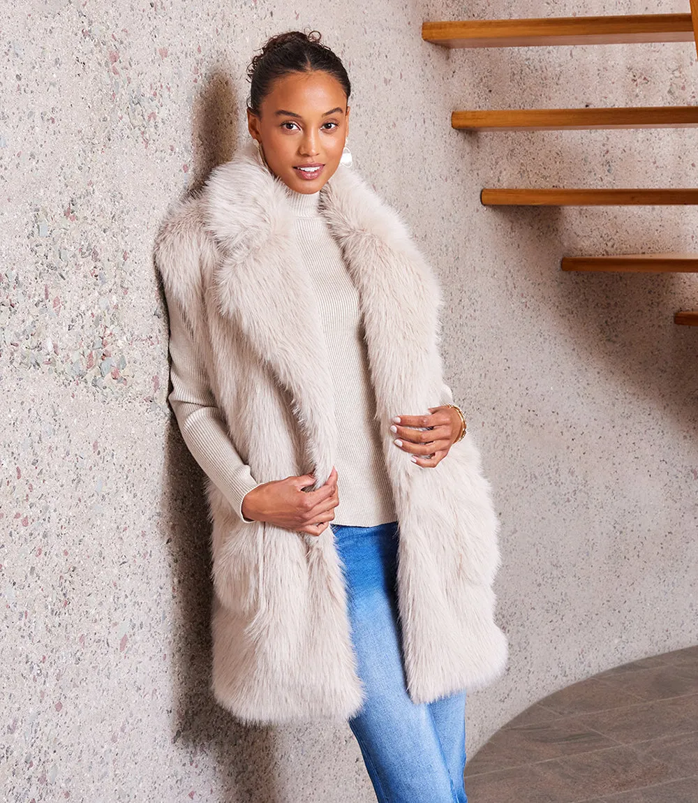 Faux Fur Vest sold by Karen Kane product image thumbnail 3