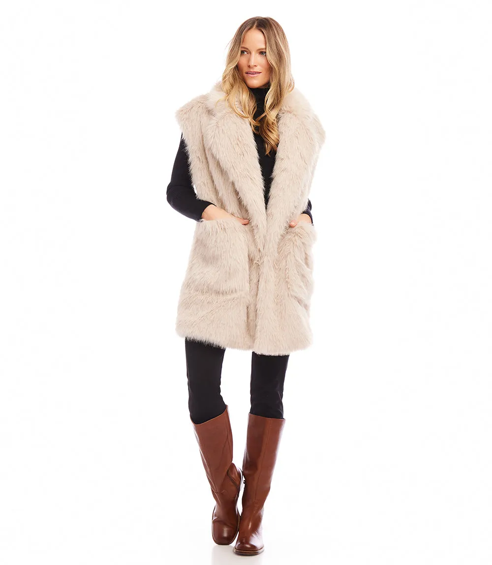 Faux Fur Vest sold by Karen Kane product image thumbnail 2