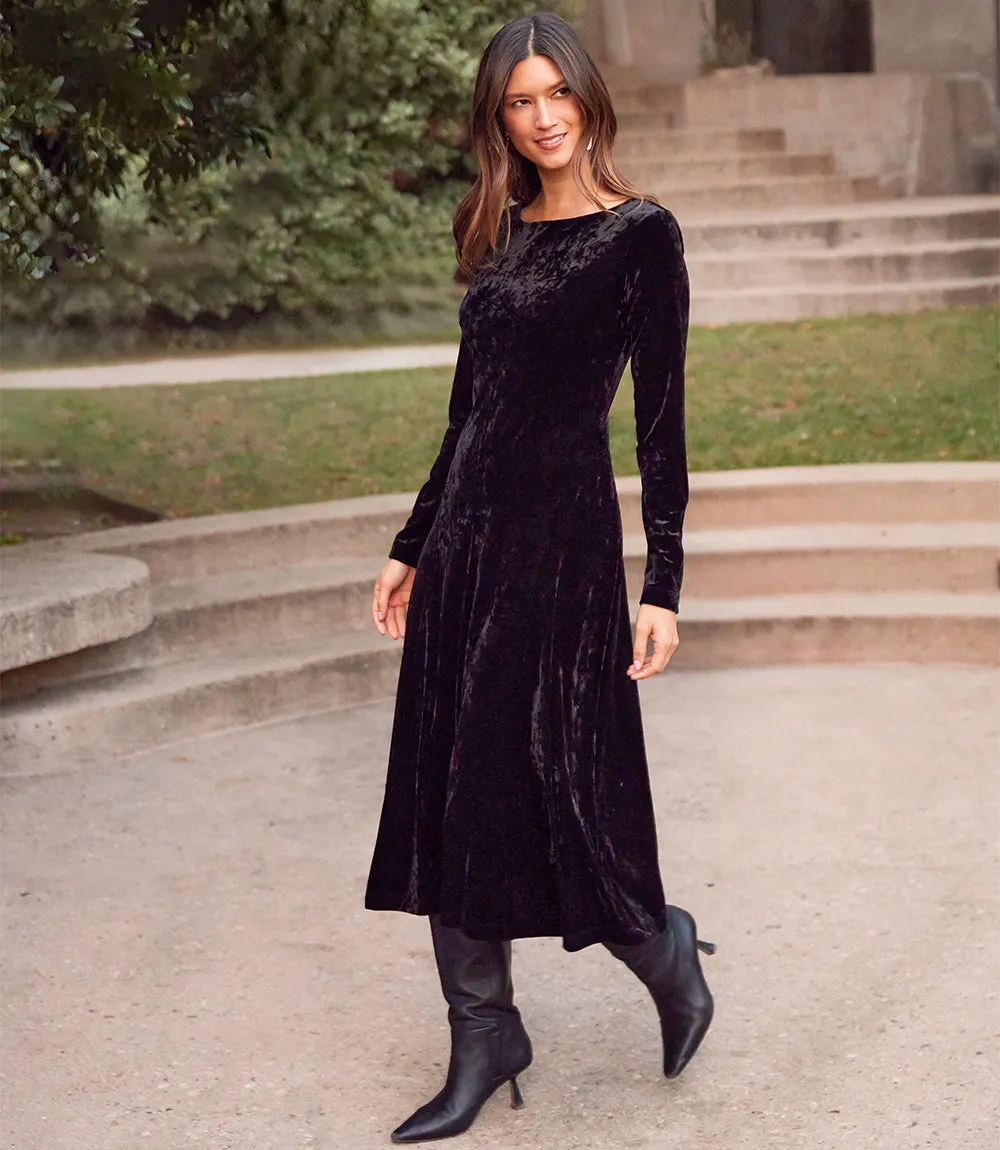 Kate Velvet Midi Dress sold by Karen Kane