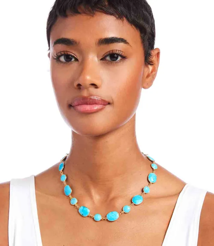 Gemstone Bezel Necklace made by Karen Kane