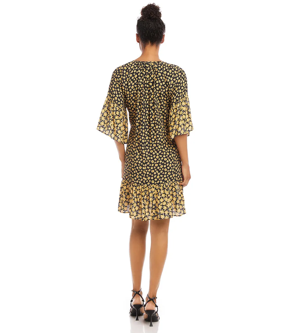 Contrast Ruffle Hem Dress sold by Karen Kane product image thumbnail 5