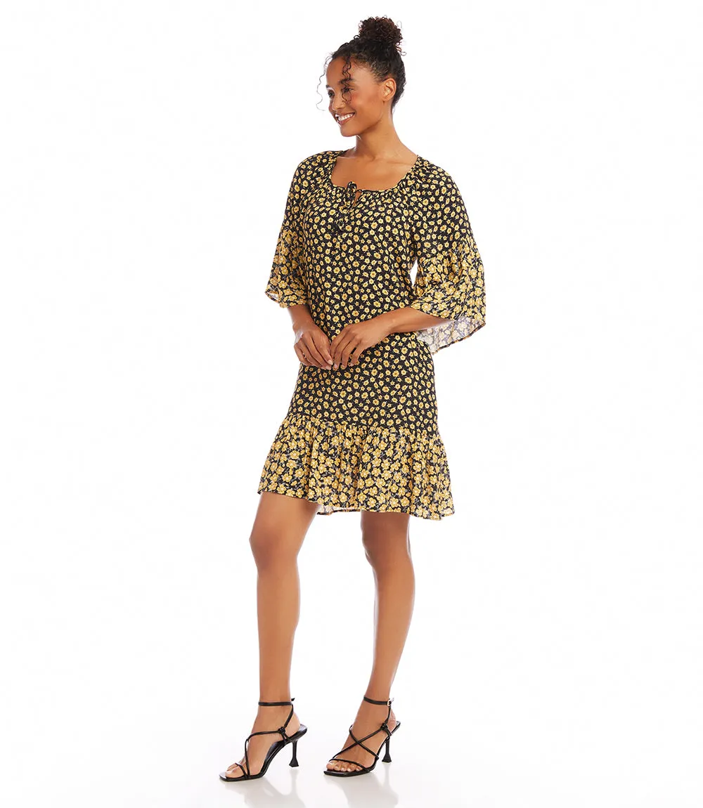Contrast Ruffle Hem Dress sold by Karen Kane product image thumbnail 4