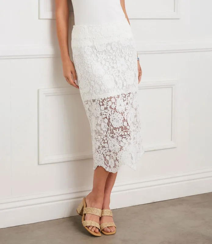 Lace Midi Pencil Skirt made by Karen Kane