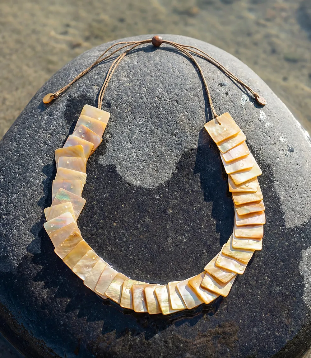 Mother Of Pearl Playa Necklace sold by Karen Kane