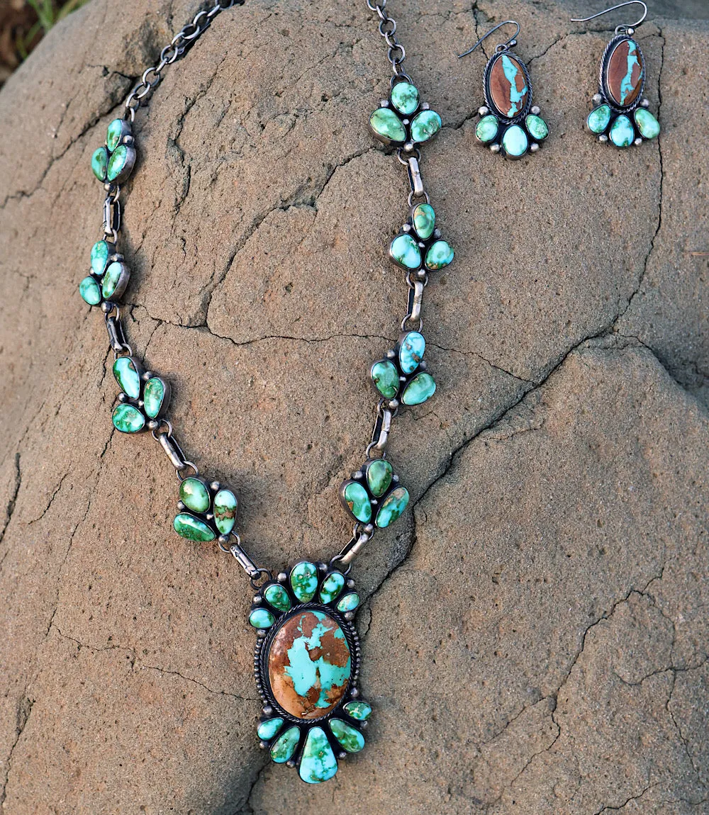 Sonoran Gold Boulder Turquoise Necklace & Earring Set sold by Karen Kane