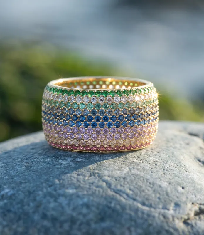 Colorful Crystal Ring made by Native Gem