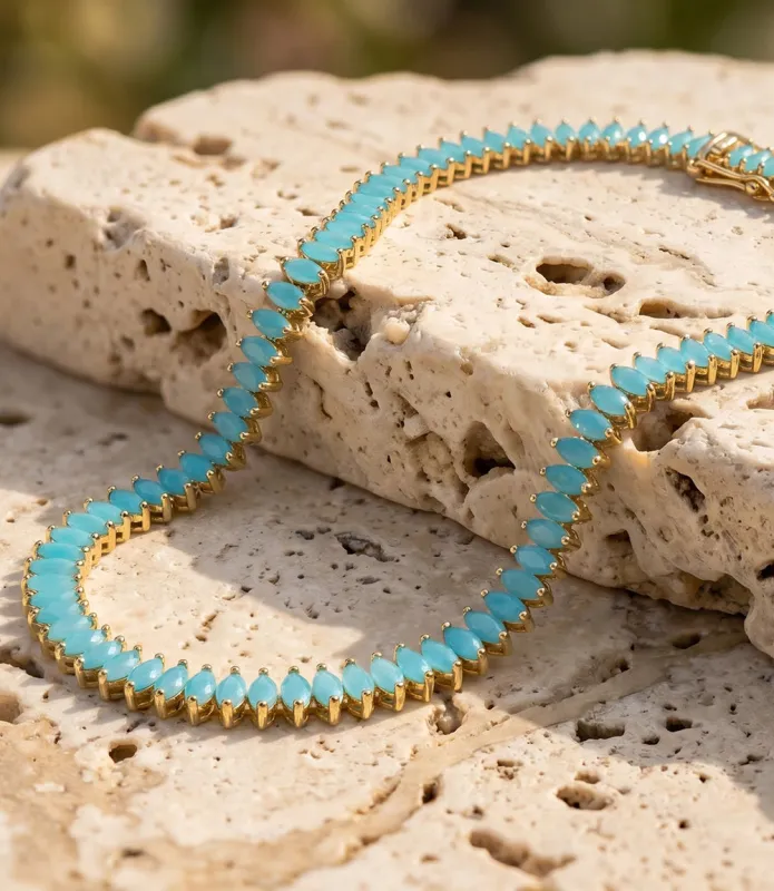 Mini Teardrop Crystal Necklace made by Native Gem