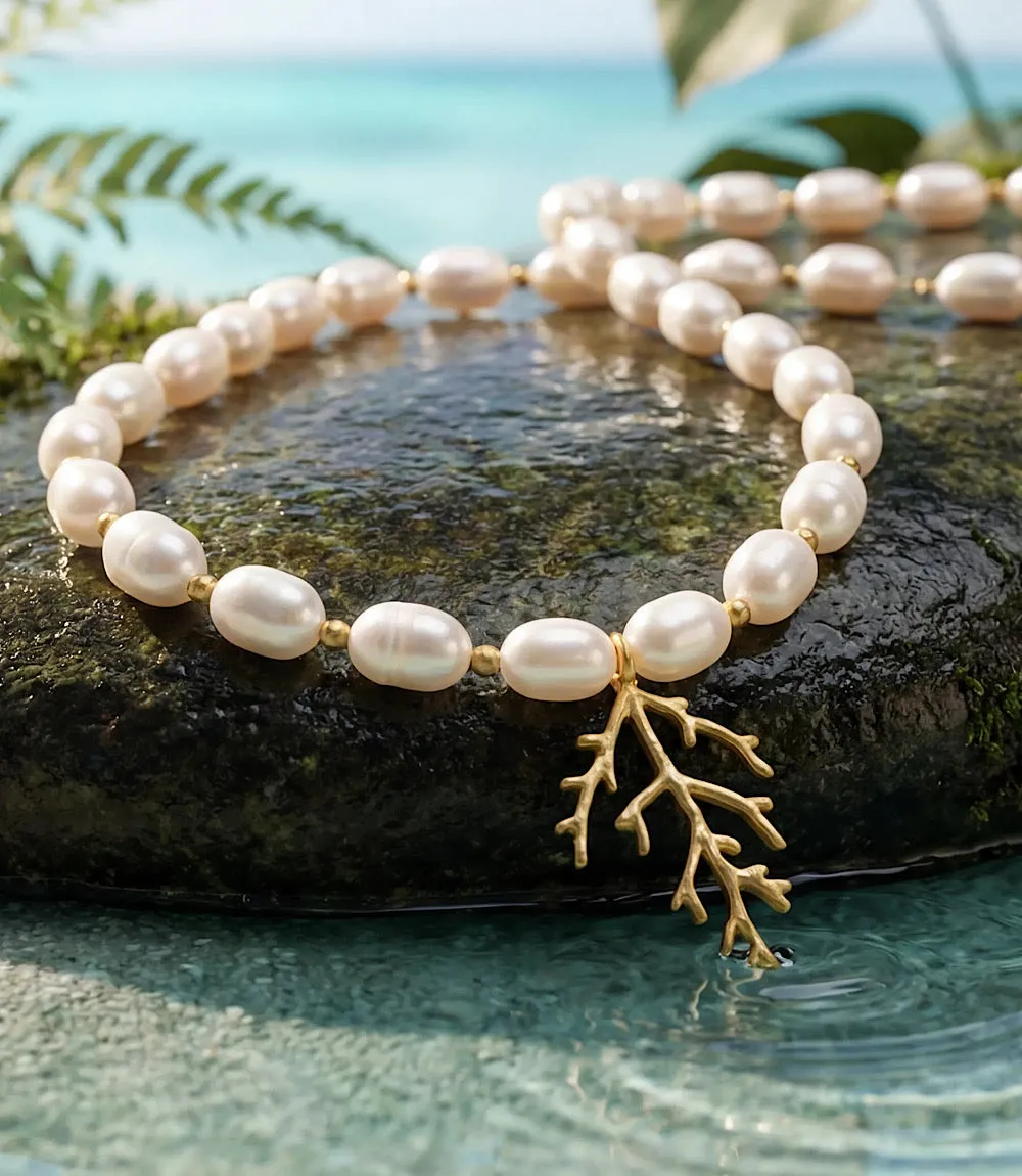 Coral Reef Pearl Necklace sold by Karen Kane