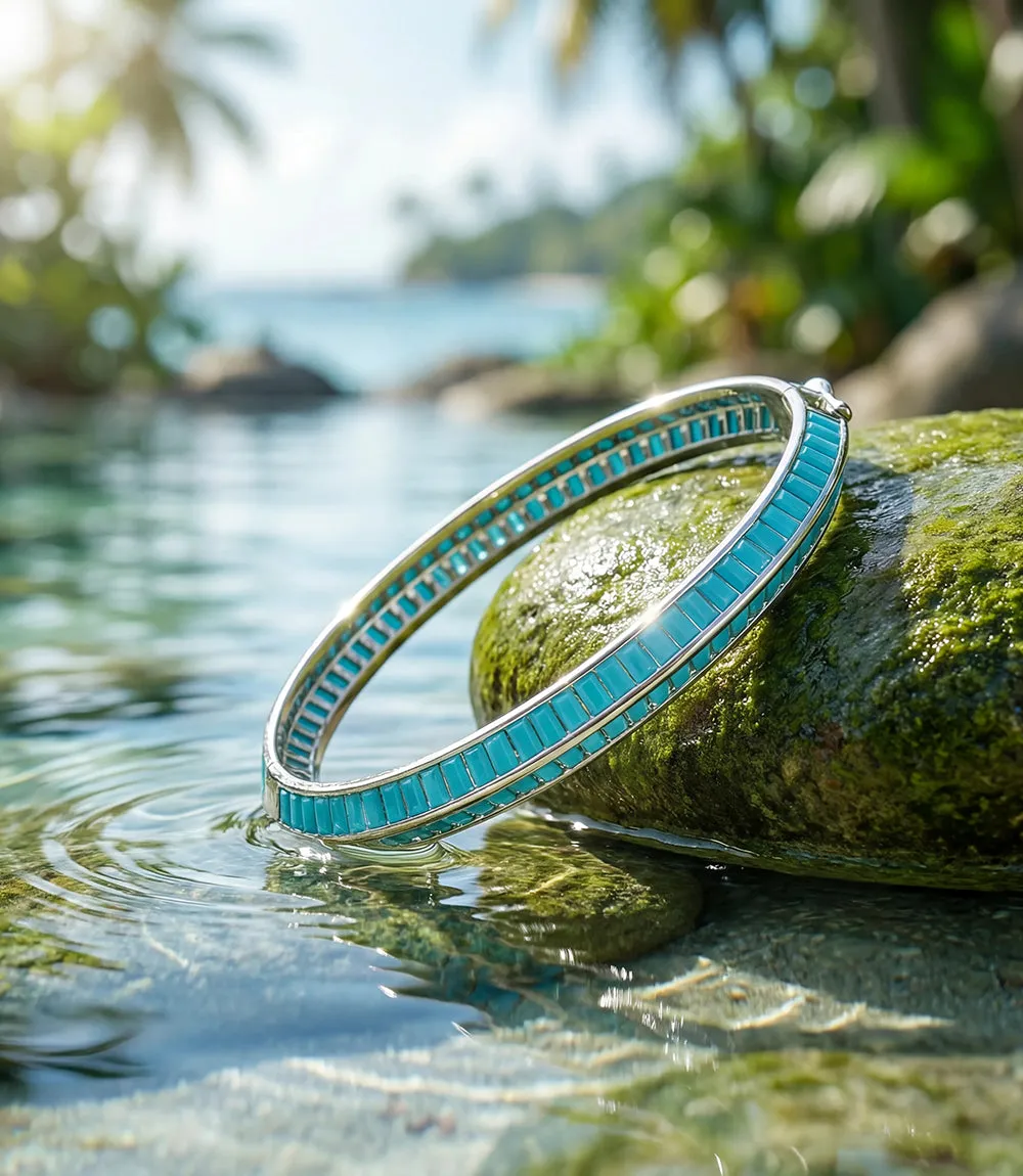 Turquoise Beaded Bangle sold by Karen Kane