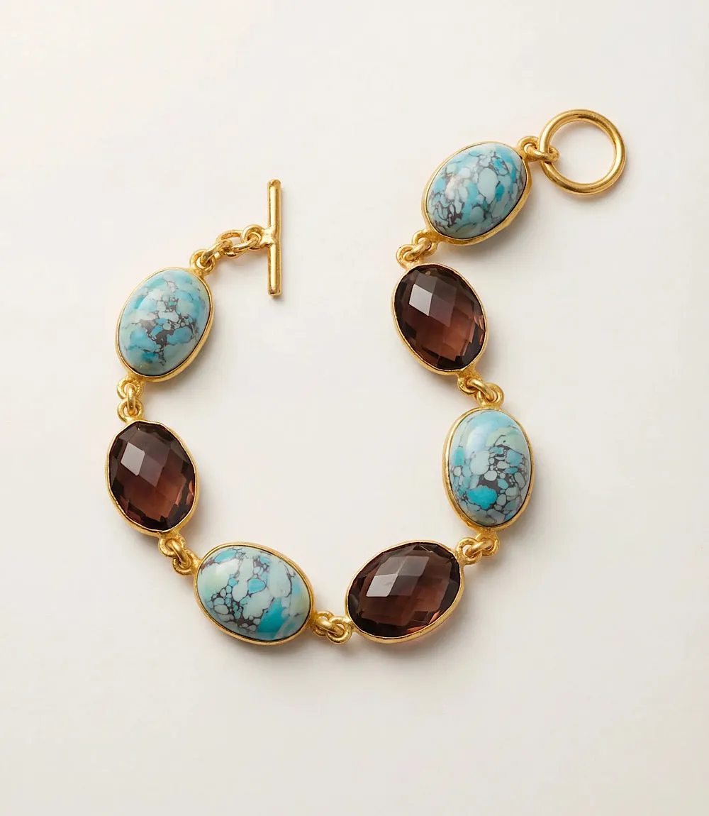 Mixed Turquoise And Gemstone Station Bracelet sold by Karen Kane product image thumbnail 2
