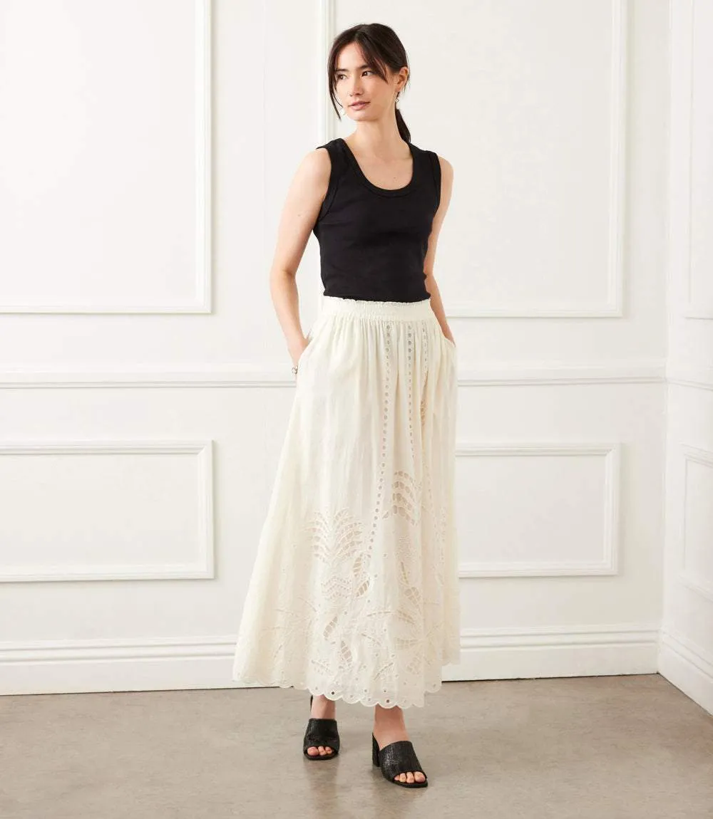 Cutout Embroidery Midi Skirt sold by Karen Kane product image thumbnail 4