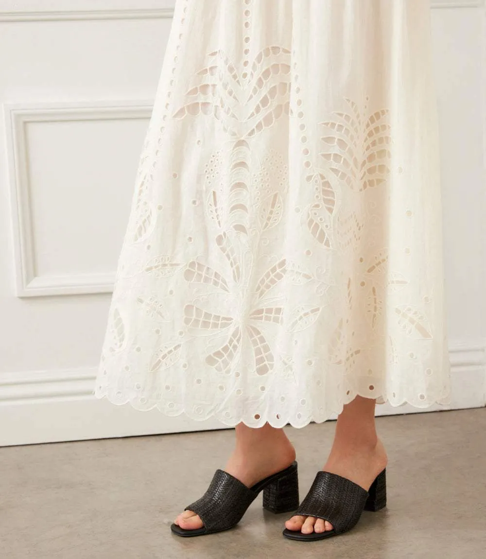 Cutout Embroidery Midi Skirt sold by Karen Kane product image thumbnail 5