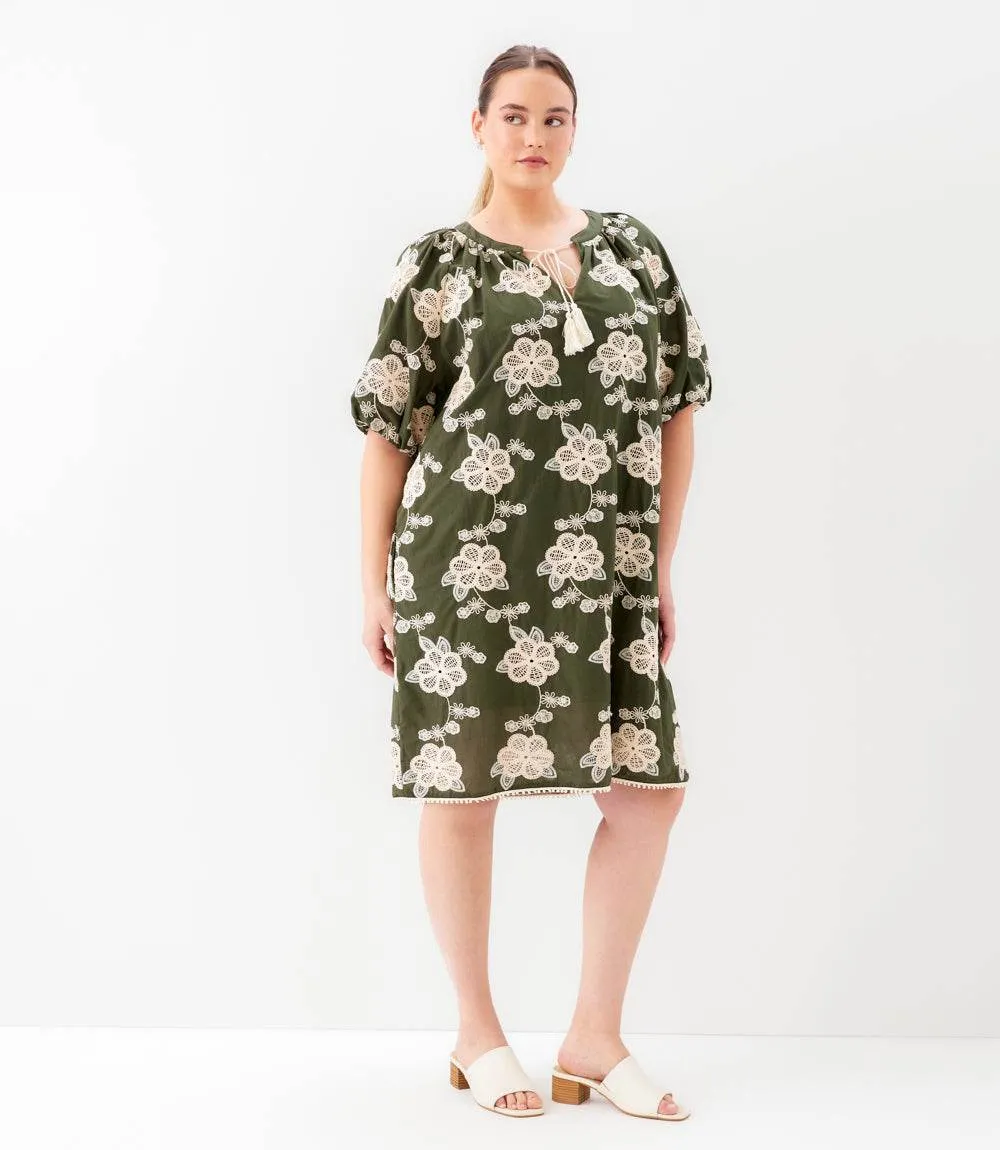 Plus Size Puff Sleeve Tassel Dress sold by Karen Kane product image thumbnail 3