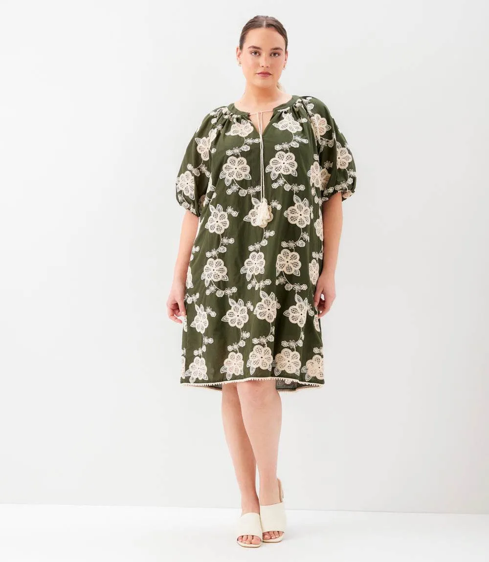 Plus Size Puff Sleeve Tassel Dress sold by Karen Kane product image thumbnail 2