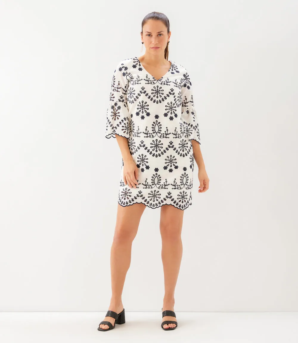 Flare Sleeve Embroidered Dress sold by Karen Kane product image thumbnail 4