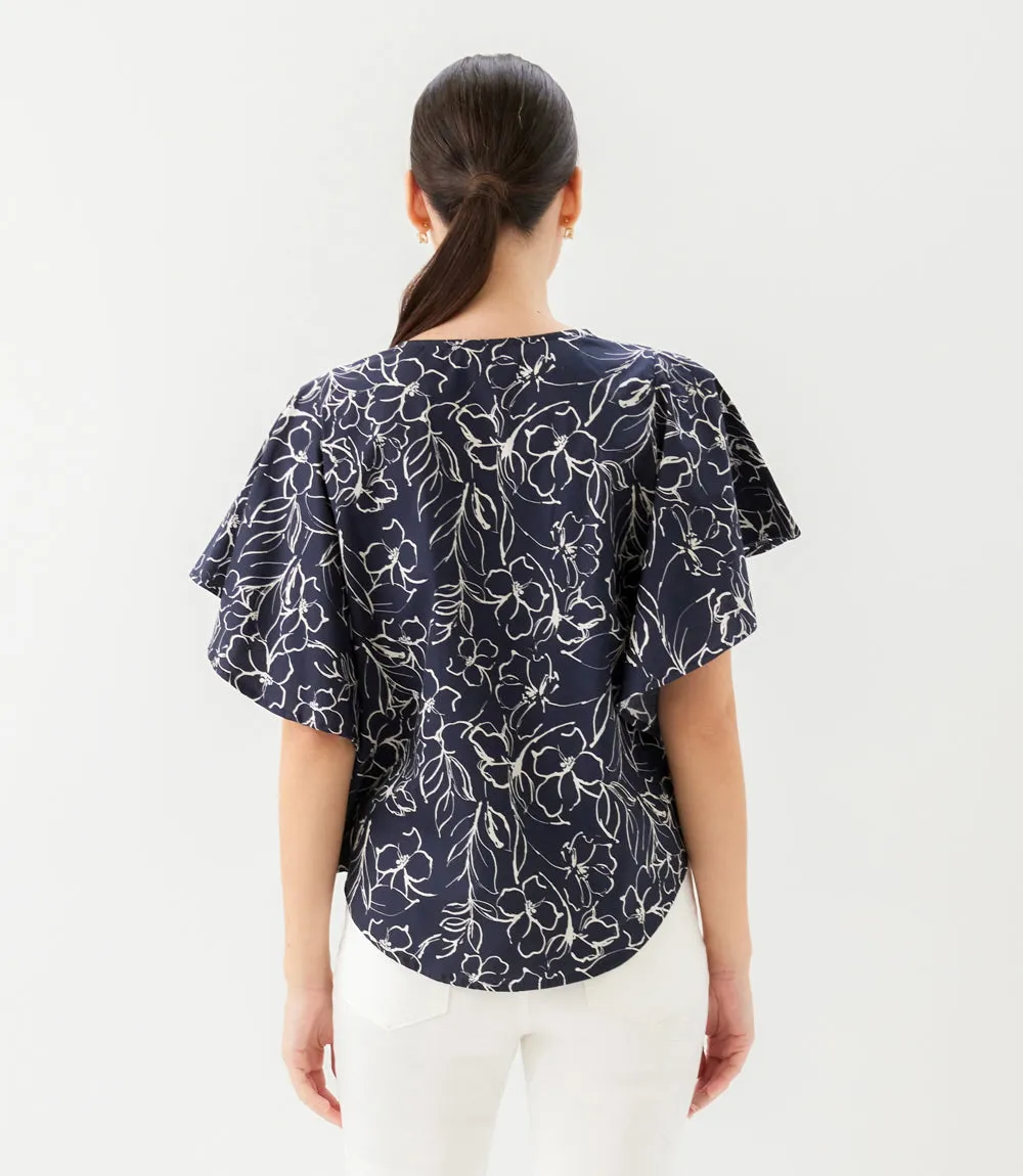 Flutter Sleeve V-Neck Top sold by Karen Kane product image thumbnail 5