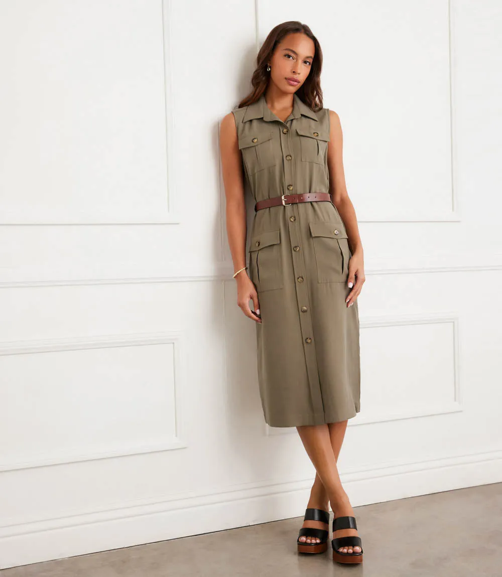 Sleeveless Midi Shirtdress sold by Karen Kane product image thumbnail 2