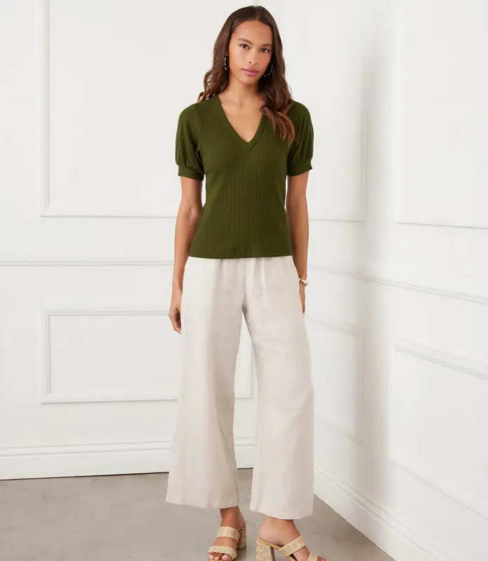 Ribbed Short Sleeve Top made by Karen Kane