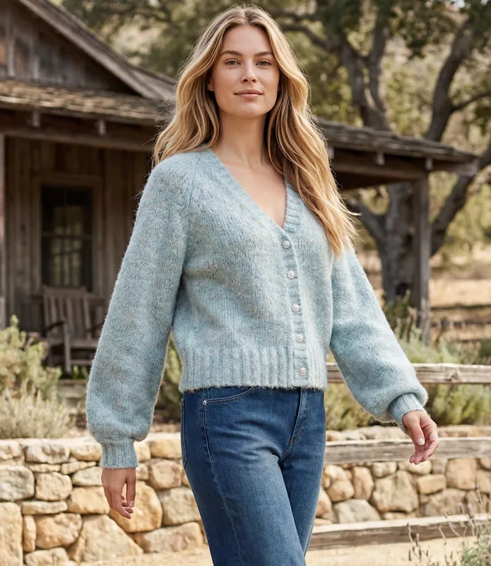 Pearl Button Cardigan Sweater made by Karen Kane