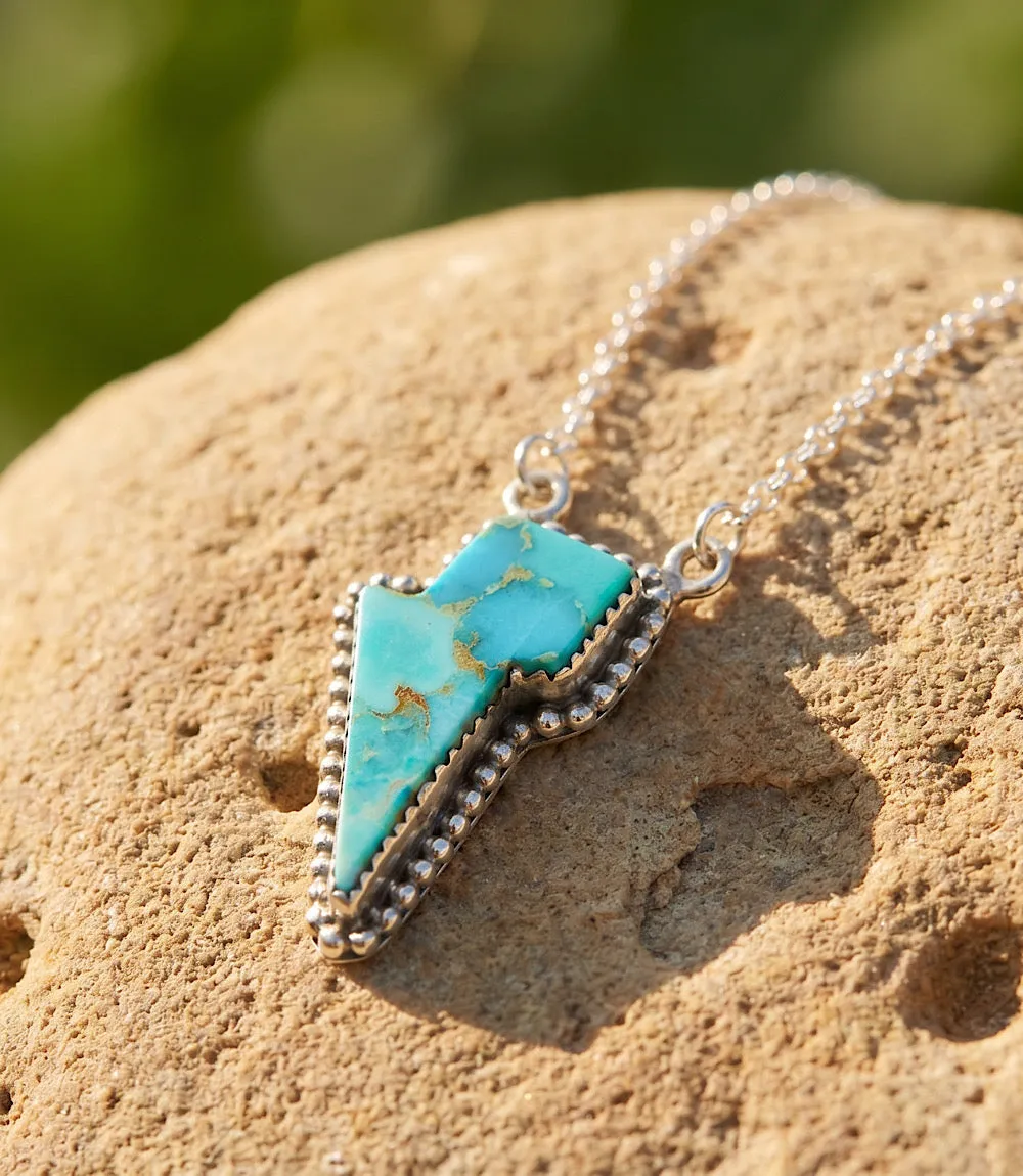 Lightning Bolt Turquoise Necklace sold by Karen Kane