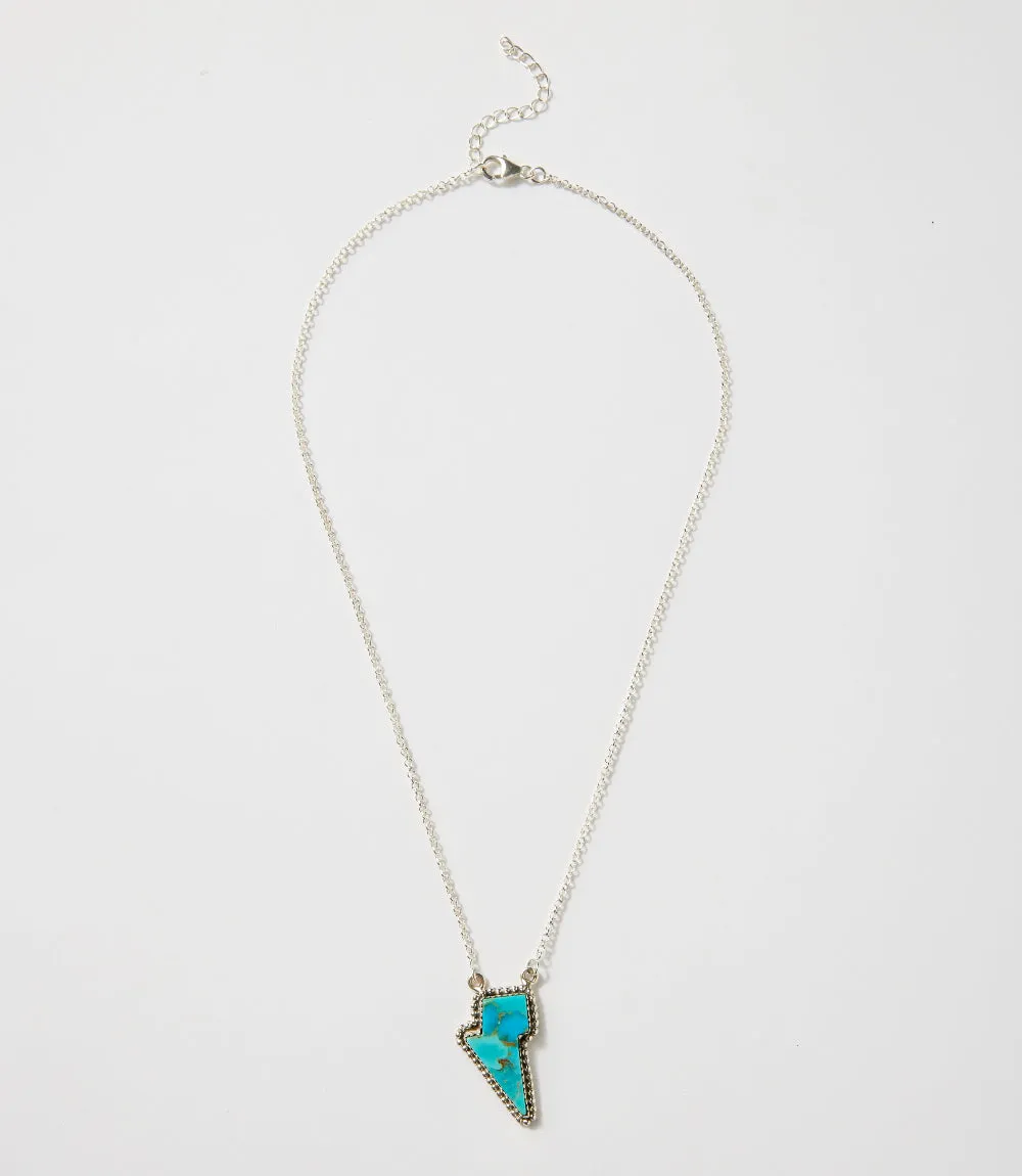 Lightning Bolt Turquoise Necklace sold by Karen Kane product image thumbnail 4
