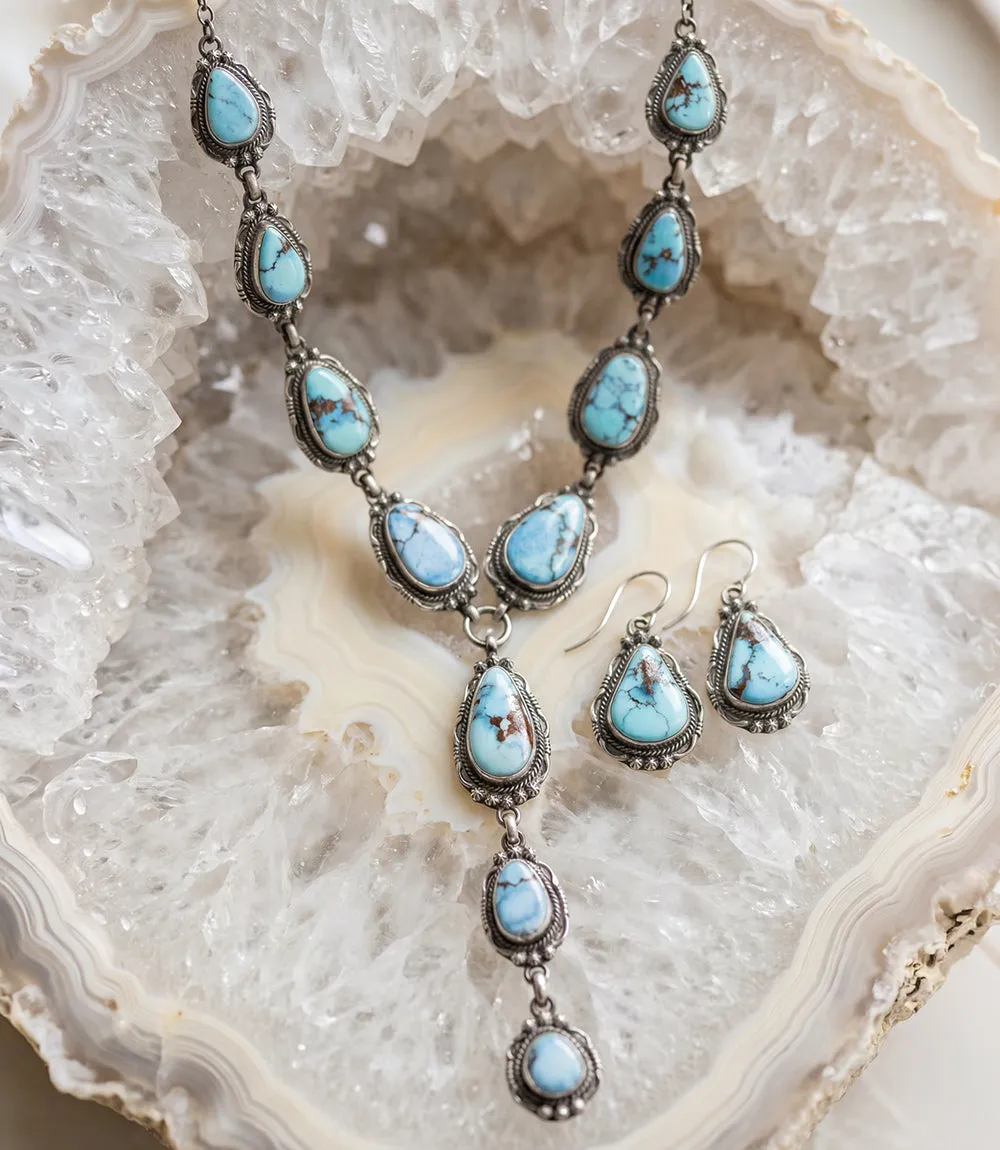 Golden Hill Turquoise Sterling Silver Necklace Set sold by Karen Kane