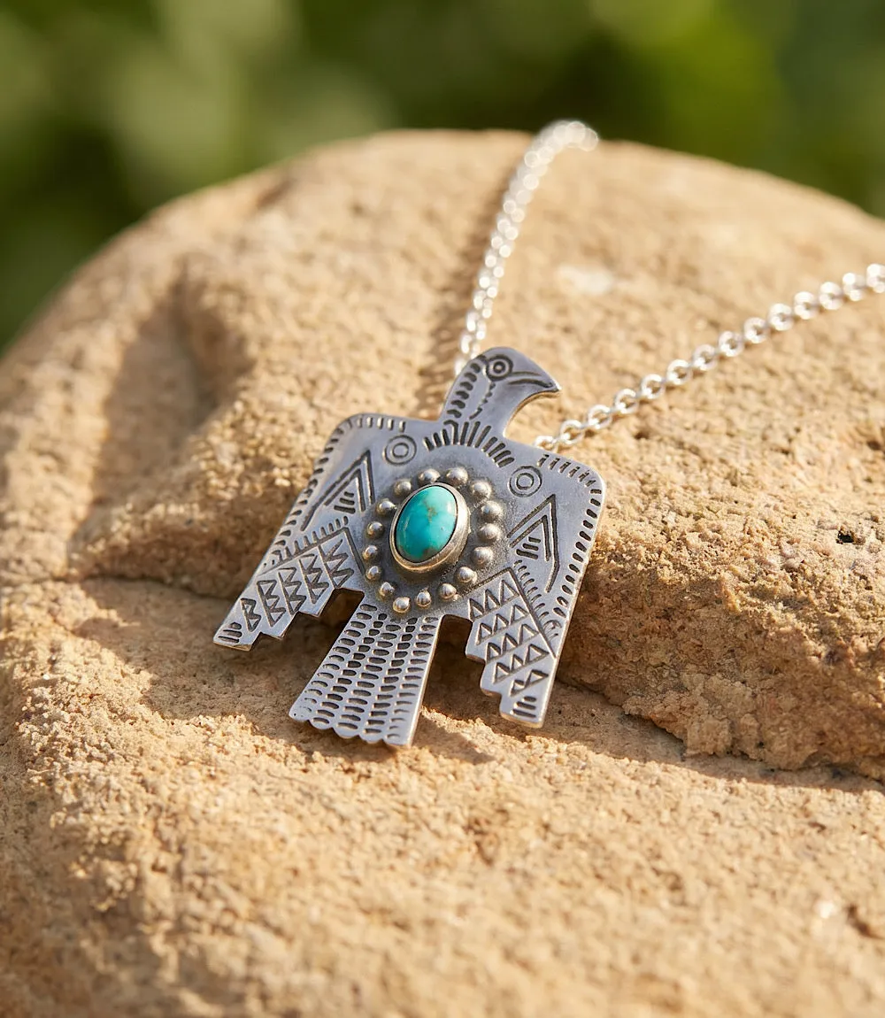 Turquoise Eagle Pendant Necklace sold by Karen Kane product image thumbnail 3