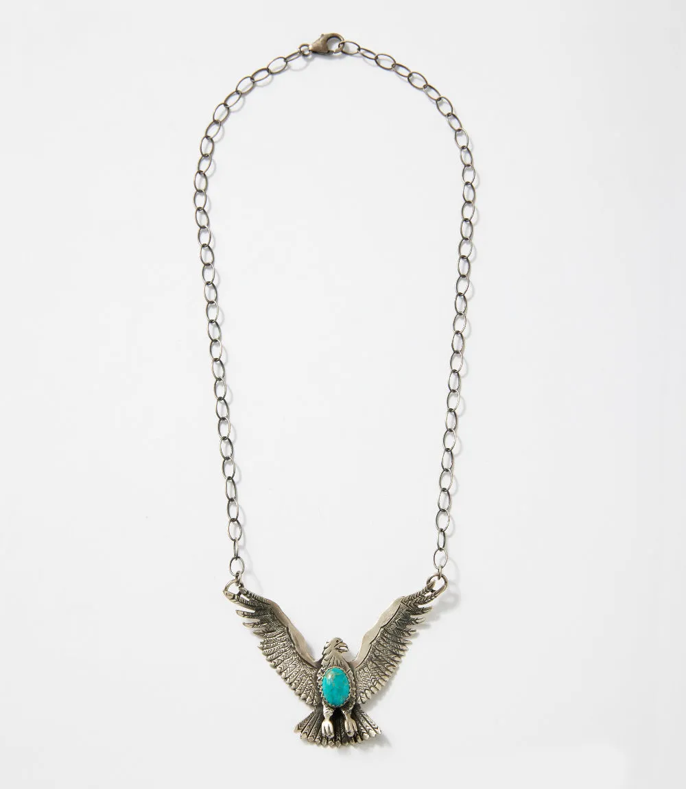 Kingman Turquoise Sterling Silver Eagle Necklace sold by Karen Kane product image thumbnail 5