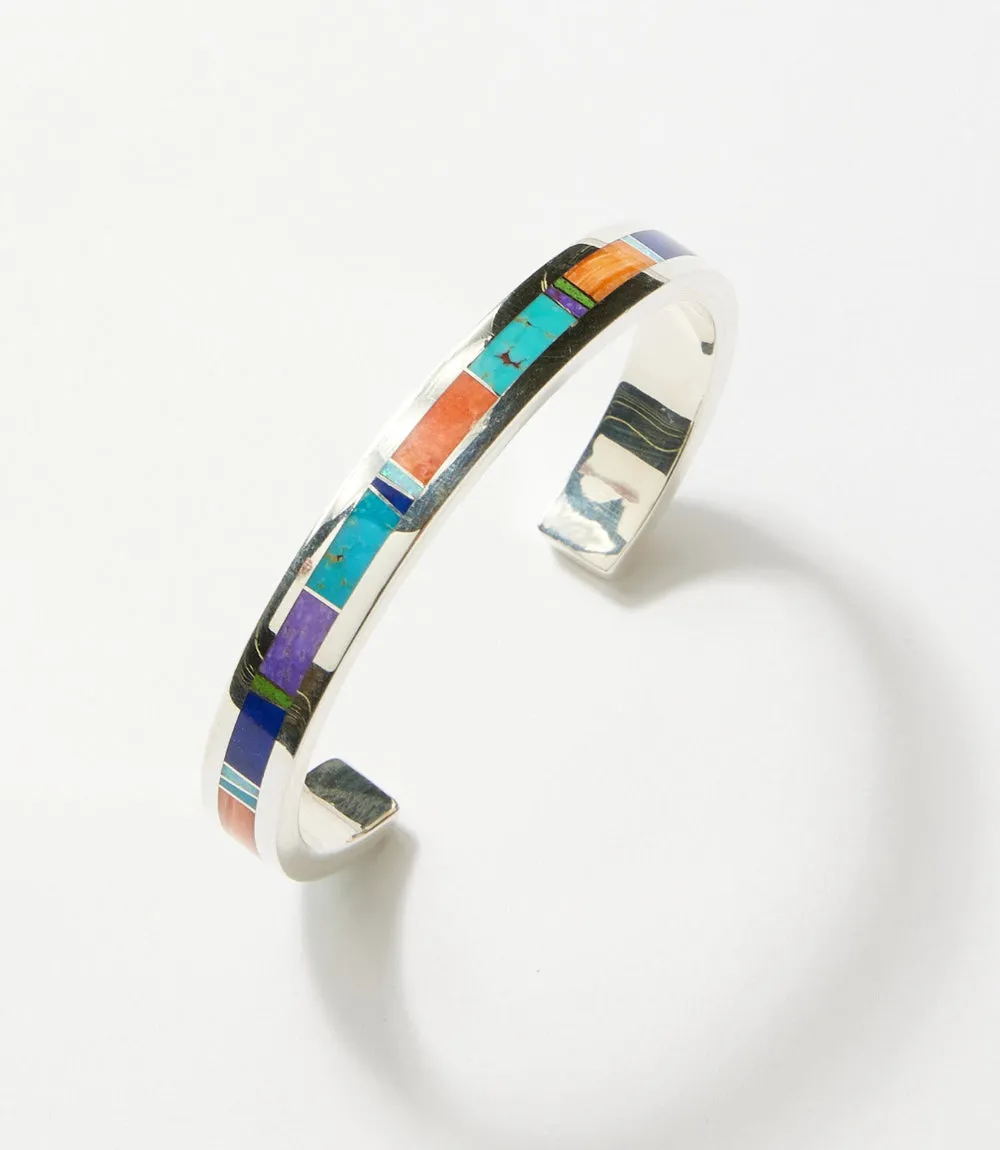 Multistone Turquoise Inlay Cuff Bracelet sold by Karen Kane product image thumbnail 2