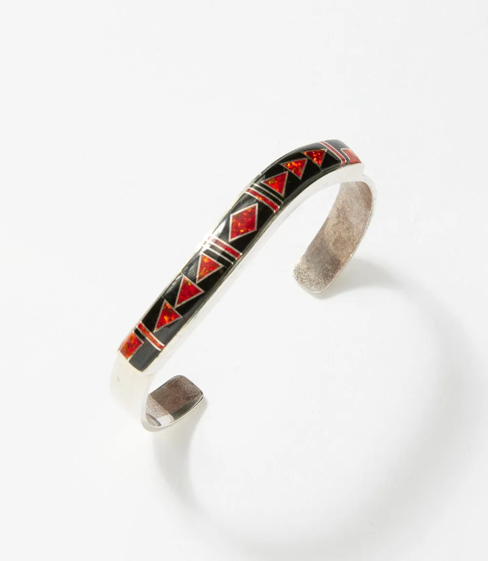Black Onyx And Red Opal Cuff Bracelet sold by Karen Kane product image thumbnail 2