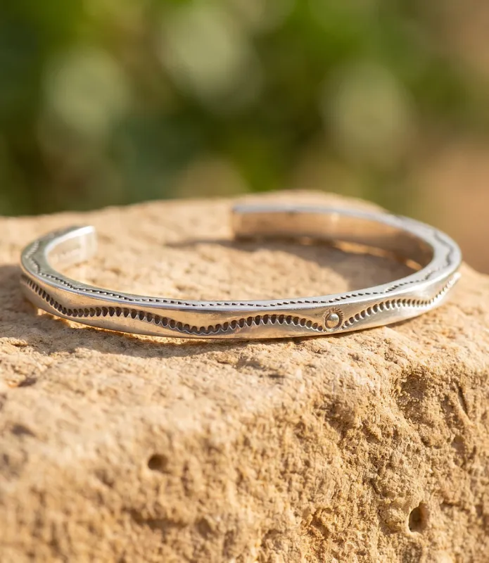 Embellished Sterling Silver Cuff Bracelet made by Karen Kane