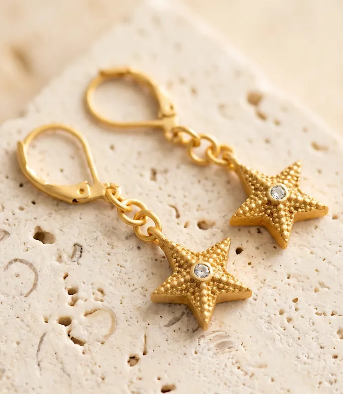 Starfish Crystal Earrings made by Karen Kane