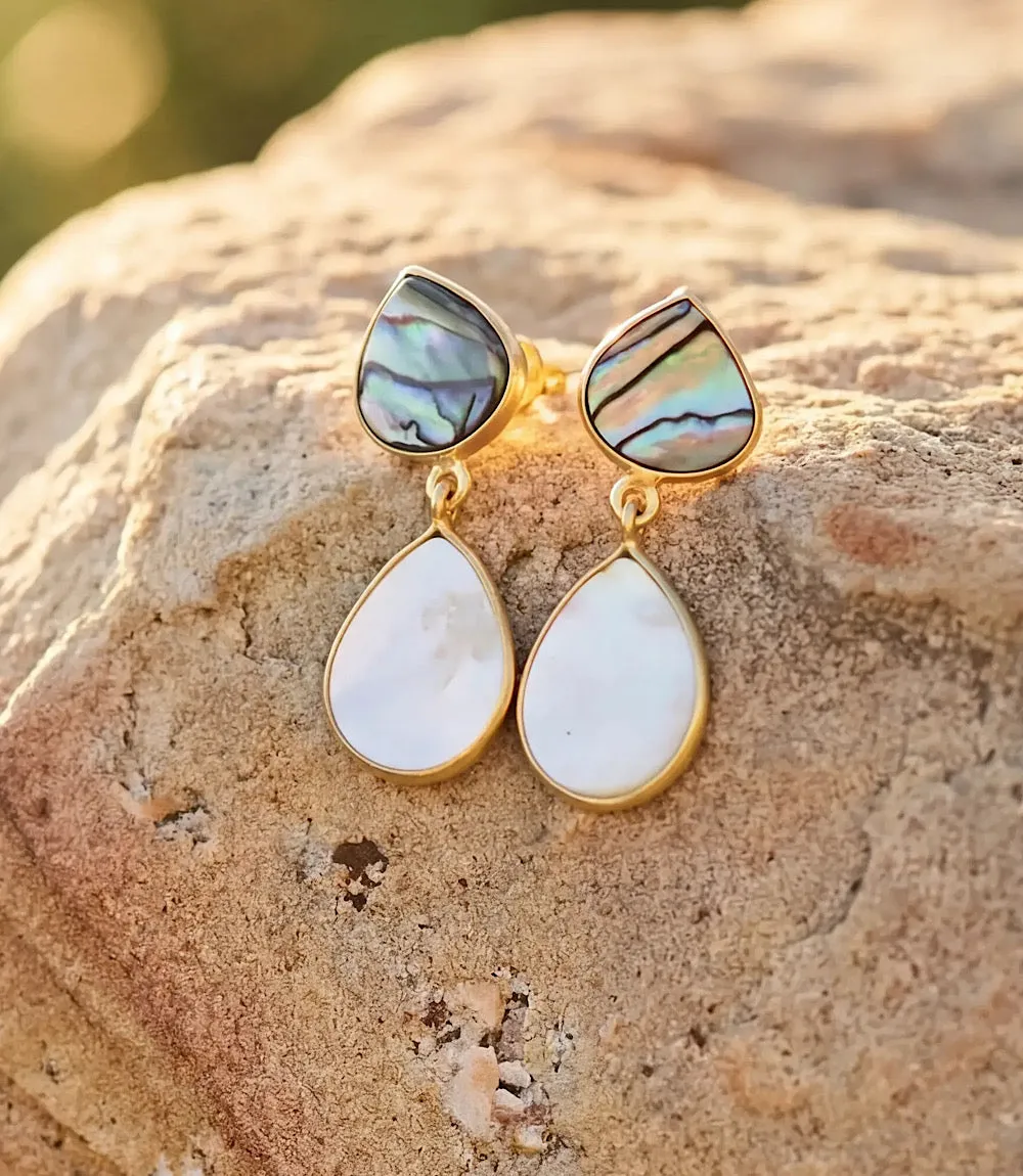 Pearl And Abalone Earrings sold by Karen Kane product image thumbnail 2