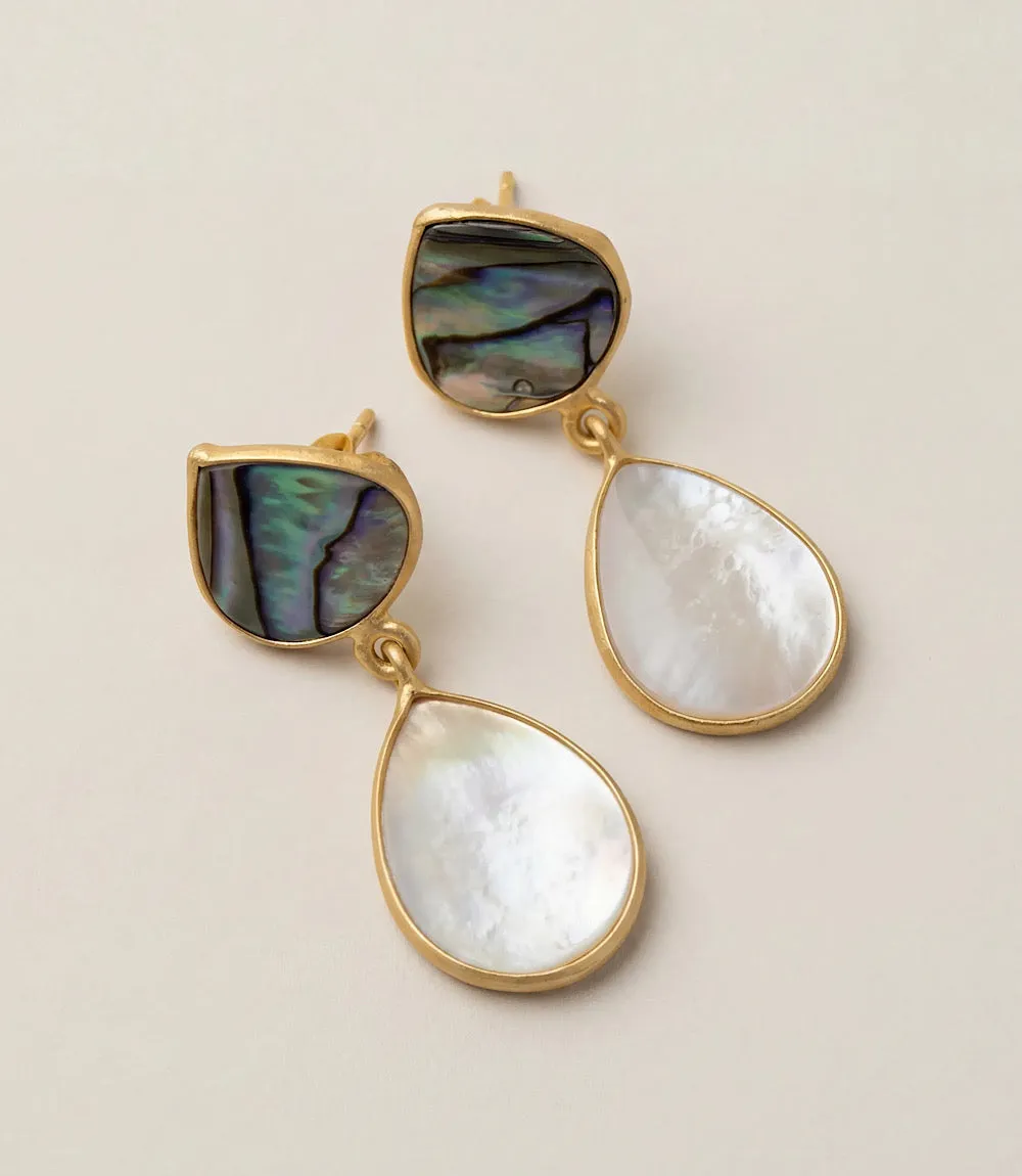 Pearl And Abalone Earrings sold by Karen Kane product image thumbnail 3