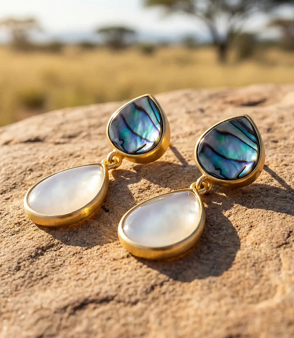 Pearl And Abalone Earrings sold by Karen Kane product image thumbnail 4