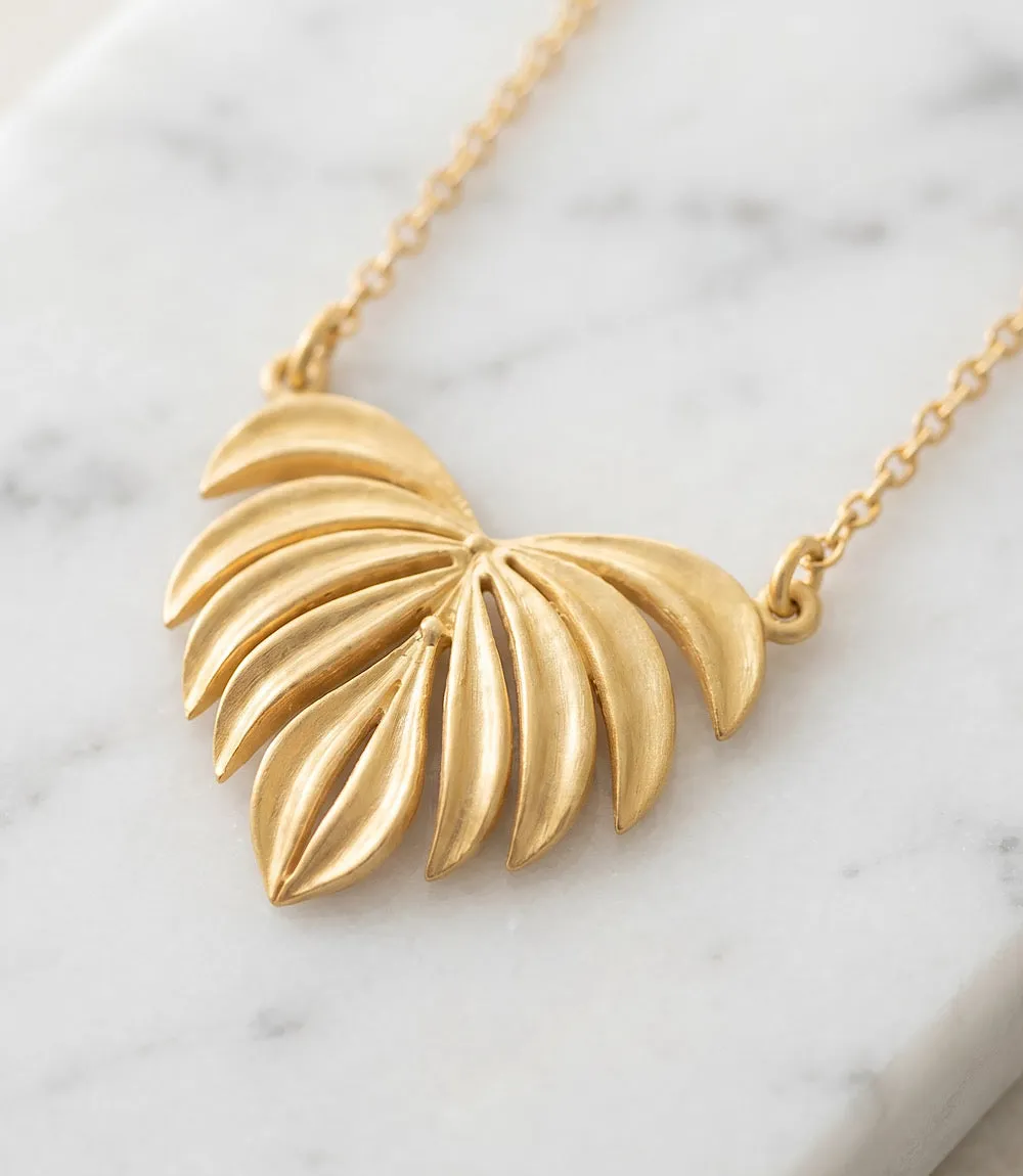 Tropical Leaf Pendant Necklace sold by Karen Kane product image thumbnail 4
