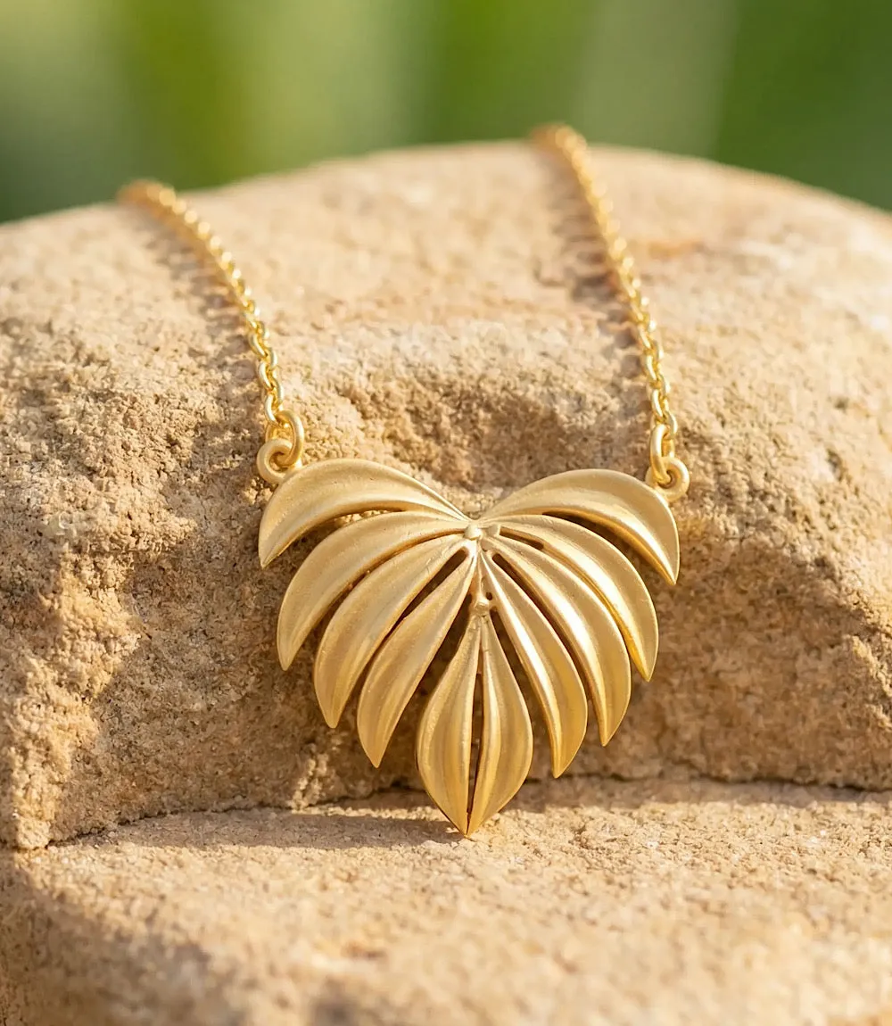 Tropical Leaf Pendant Necklace sold by Karen Kane product image thumbnail 3