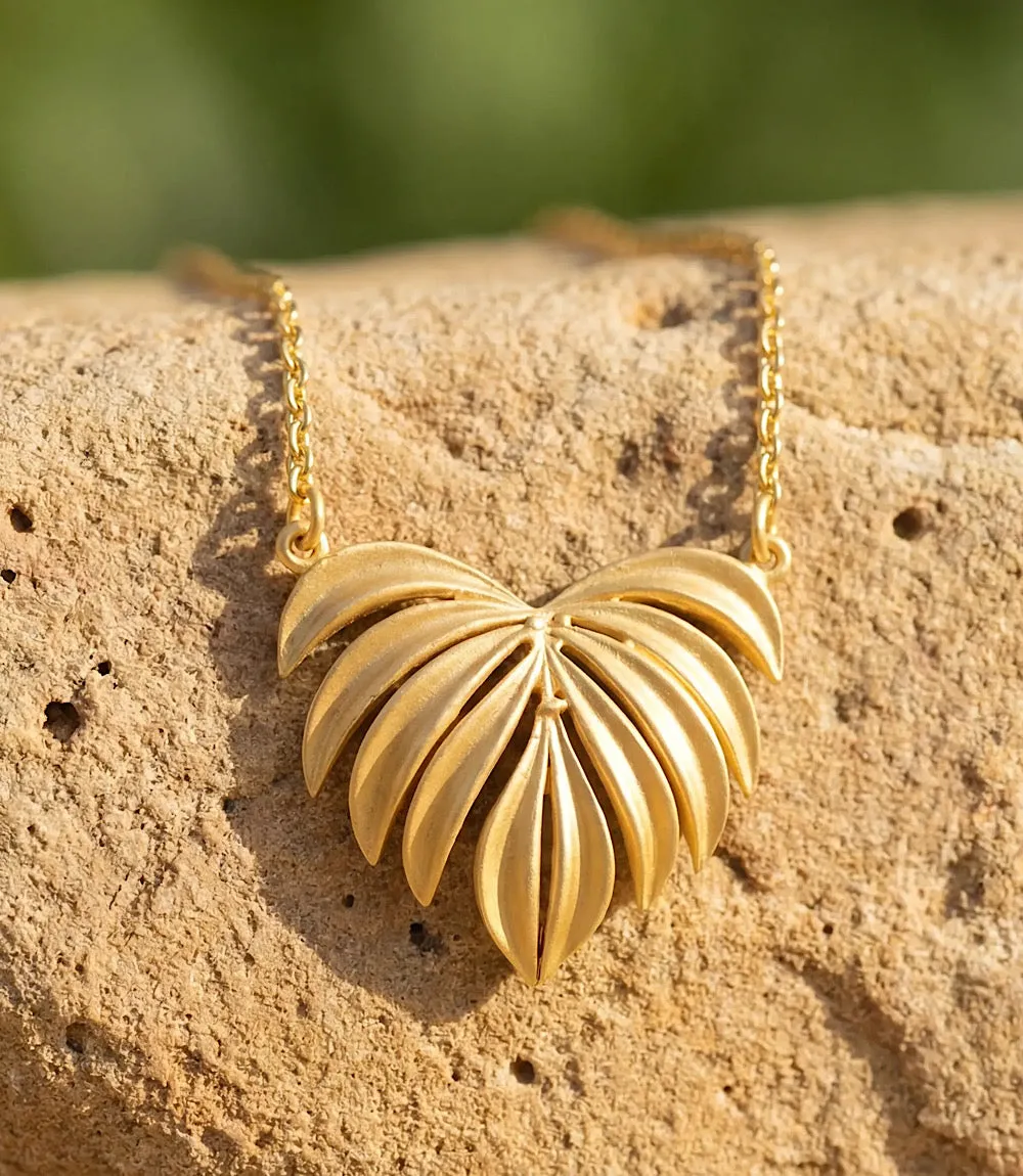 Tropical Leaf Pendant Necklace sold by Karen Kane