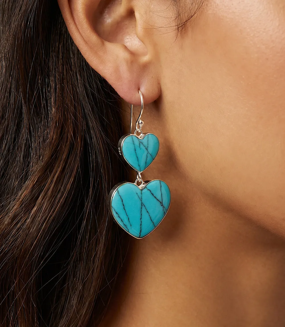 Double Heart Earrings sold by Karen Kane