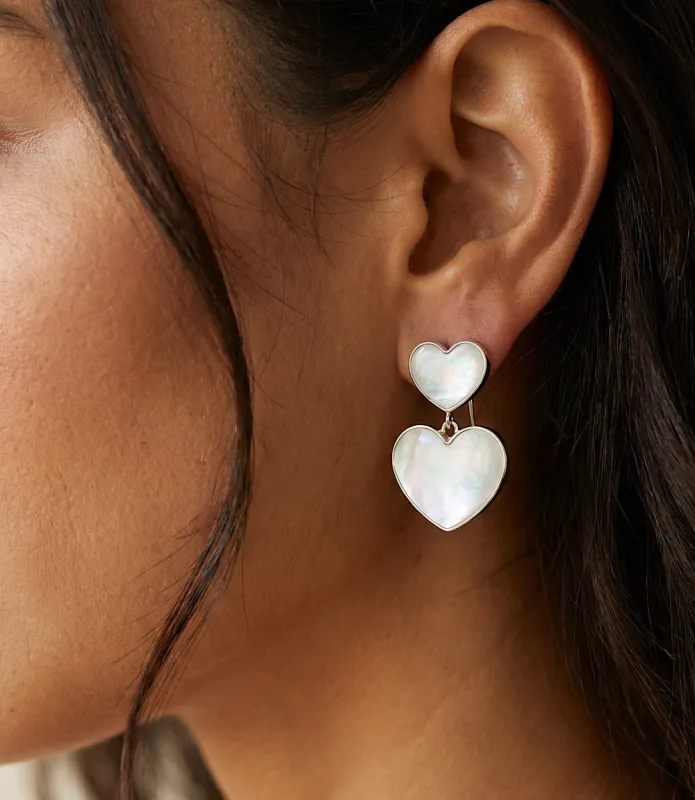 Double Heart Earrings made by Karen Kane