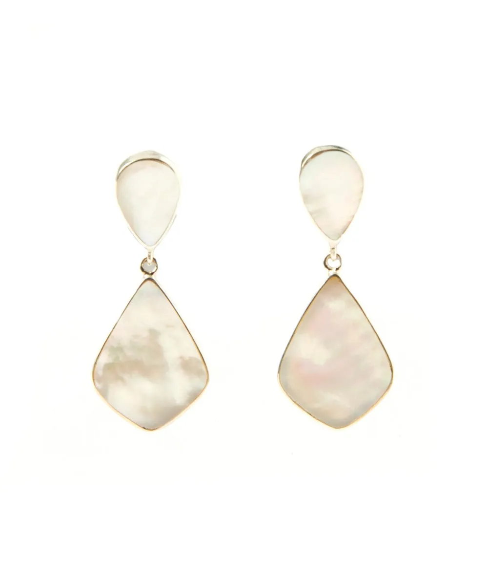 Mother Of Pearl Geometric Drop Earrings sold by Karen Kane product image thumbnail 3
