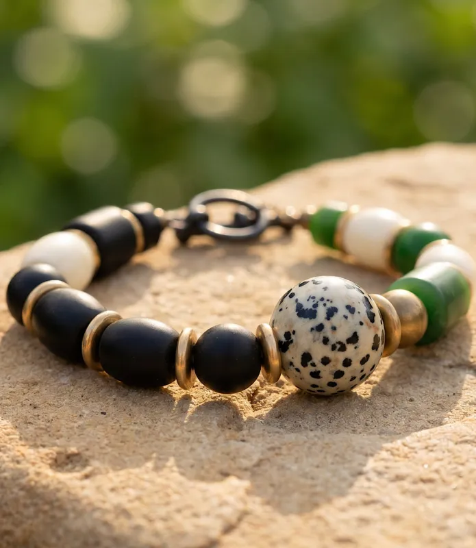 Safari Stones Beaded Bracelet made by Karen Kane