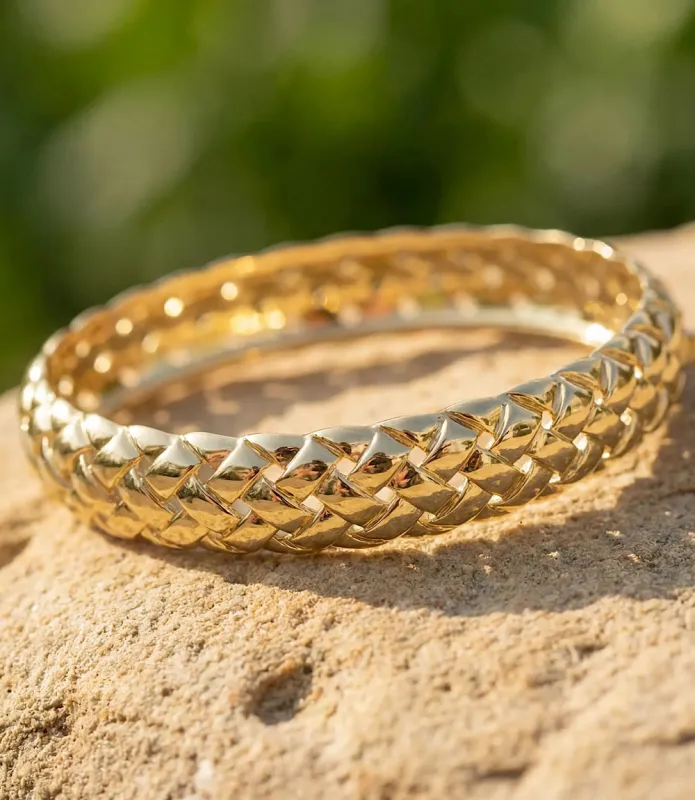 Braided Bangle Bracelet made by Native Gem