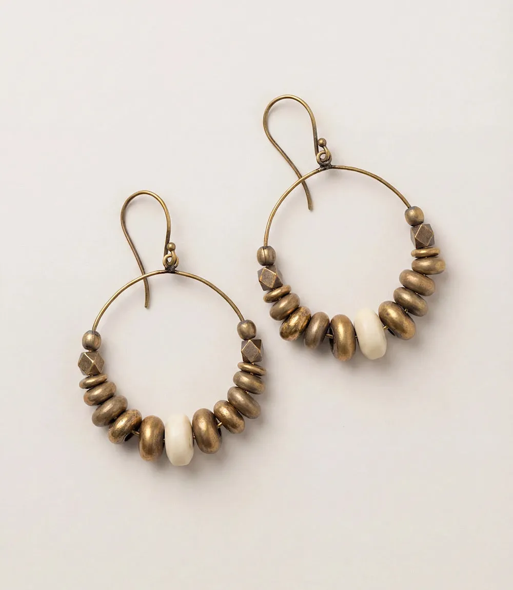 Gold Bead Hoop Earrings sold by Karen Kane product image thumbnail 5
