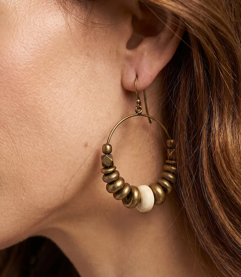 Gold Bead Hoop Earrings sold by Karen Kane product image thumbnail 2