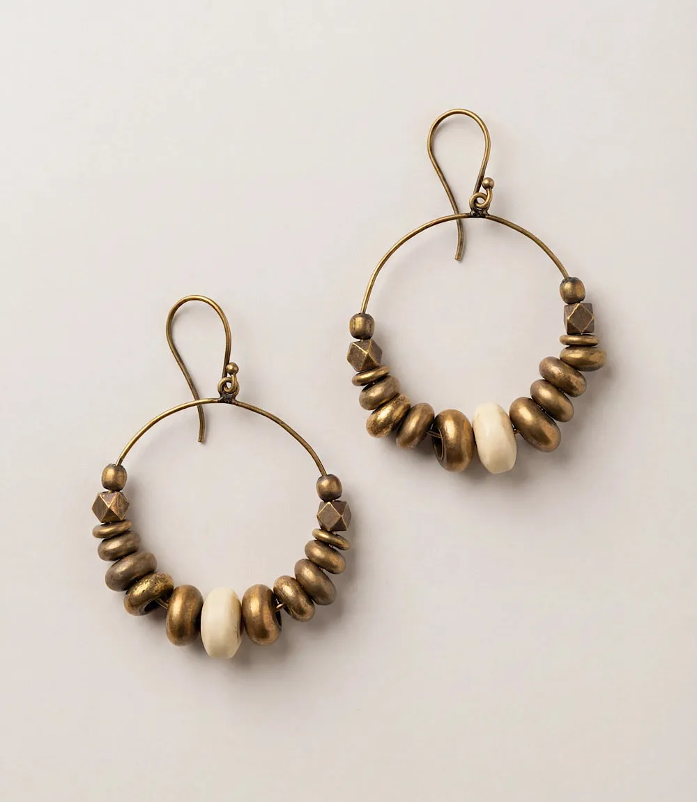 Gold Bead Hoop Earrings sold by Karen Kane product image thumbnail 3
